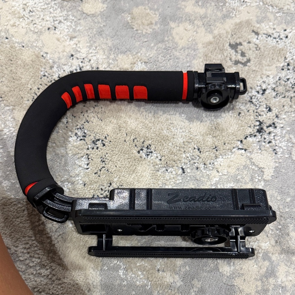 Black and Red Stabilizer Handle